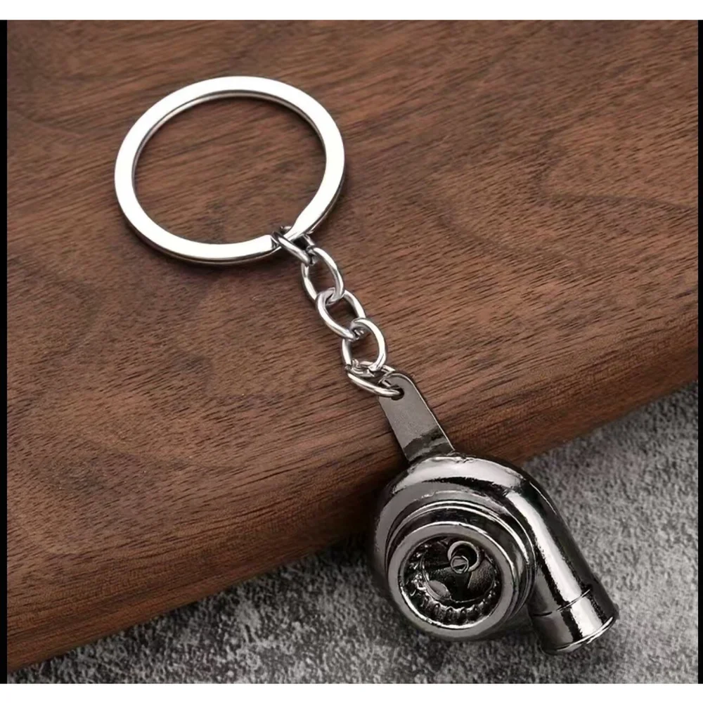 Gunmetal Spinning Turbo Keychain- Blind bag